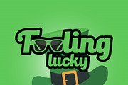 Feeling Lucky Typography design, a Background Graphic by RAHMAT (Thumbnail 3 of 4)