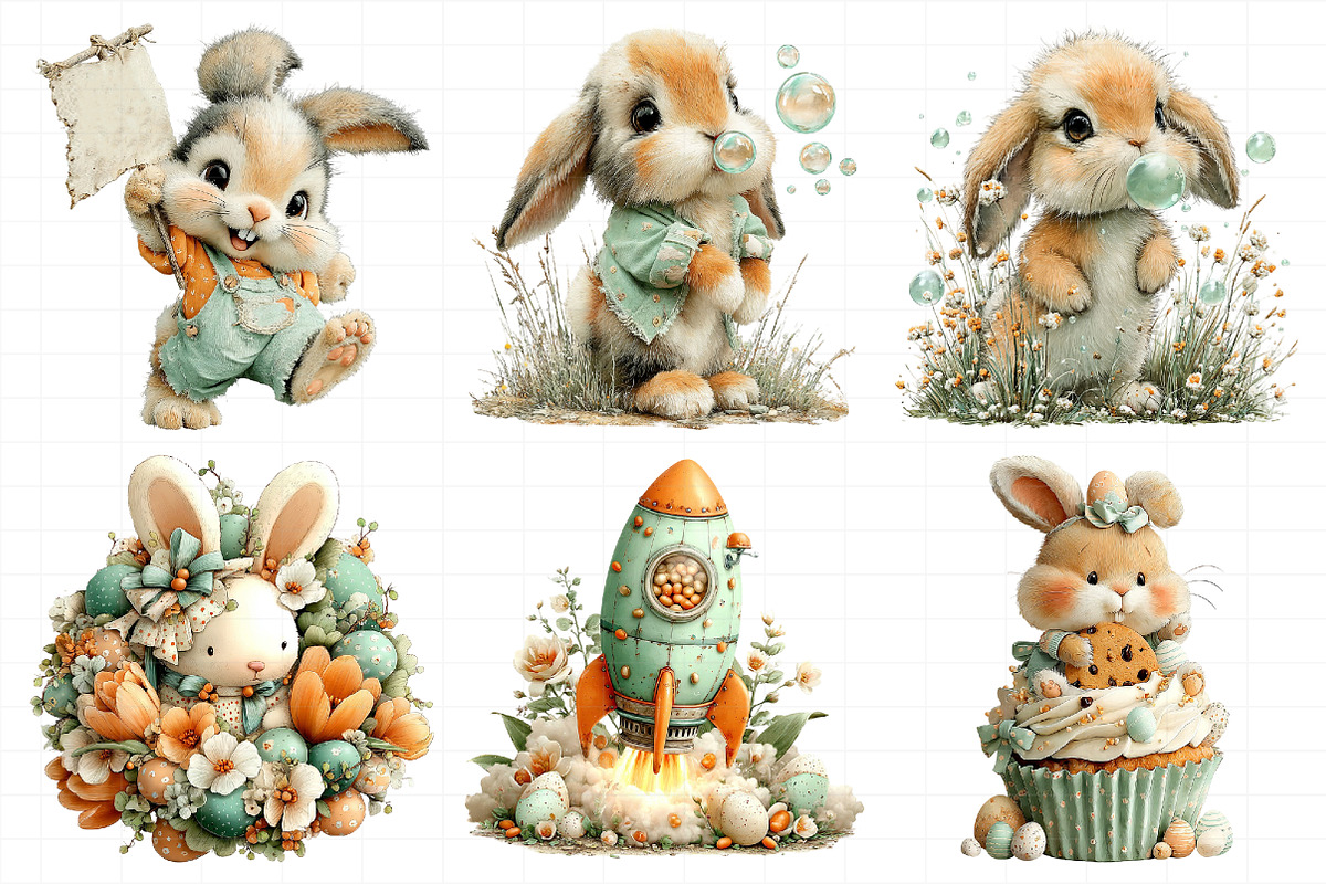Whimsical Easter Clipart, an Illustration by Daily.Designs (Photo 5 of 8)