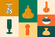 VASES & PLANTS - Illustrations, a Texture Illustration by Hybridbee Design (Thumbnail 2 of 7)