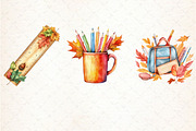Autumn Back to School Clipart, an Illustration by Libby Wishes (Thumbnail 4 of 7)