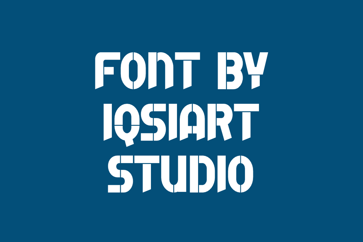 Awone Stencil Font, a Sans Serif Font by Iqsiart Studio (Photo 4 of 7)