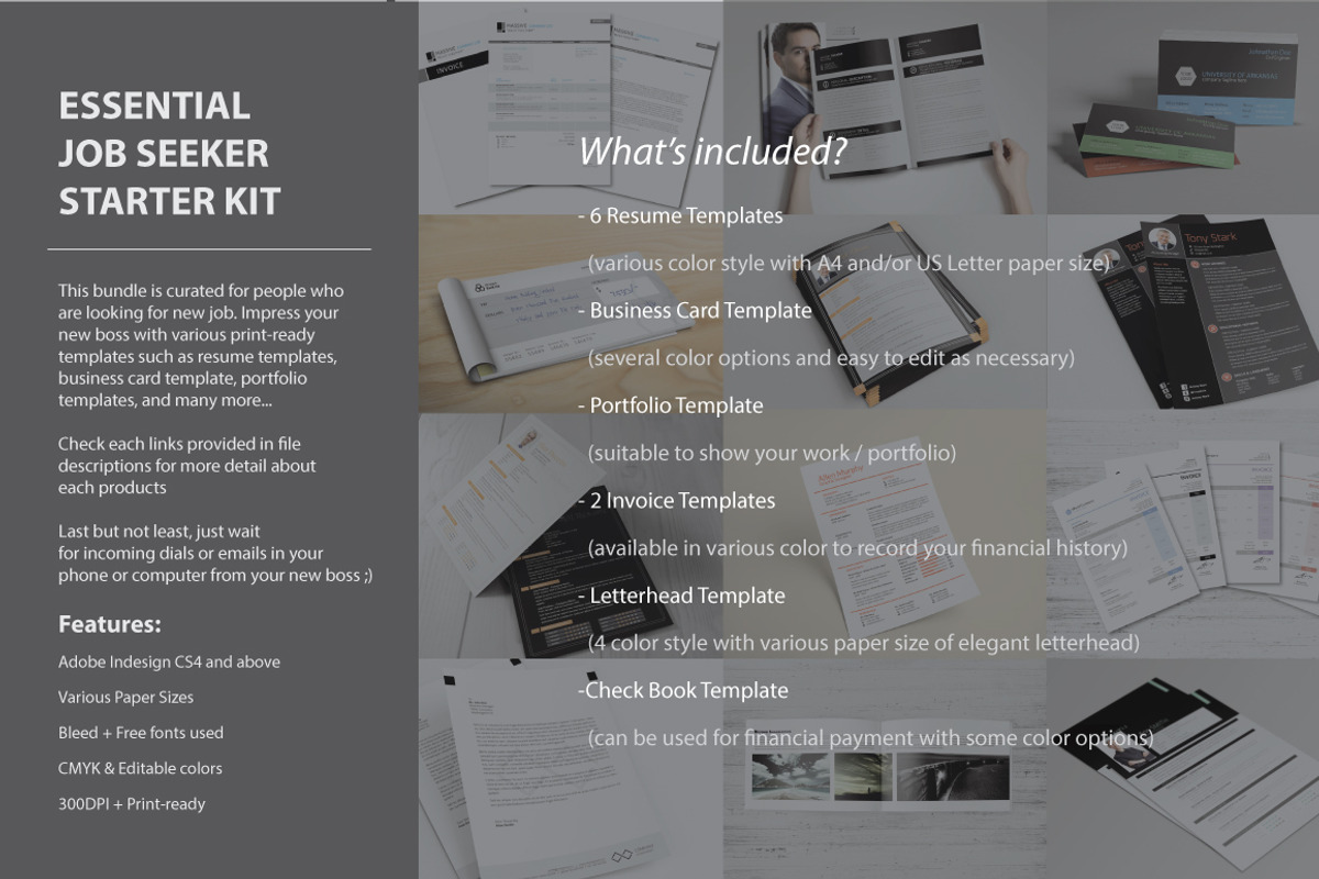 Essential Job Seeker Starter Kit, a Resume Template by voryu (Photo 2 of 5)