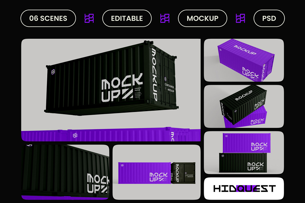 Cargo Container Mockup, a Mockup by hiddemaru (Photo 2 of 4)