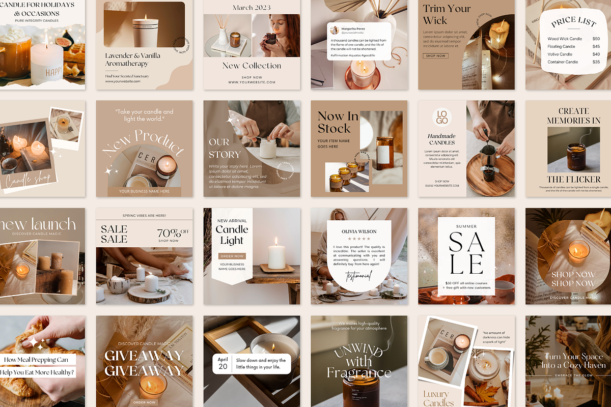 Candle Instagram Post Template, a Social Media Template by ShopRShop (Photo 9 of 10)