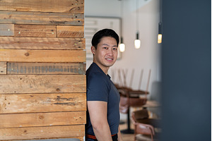 Athletic Asian man looking in camera, a Person Photo by HalfPoint