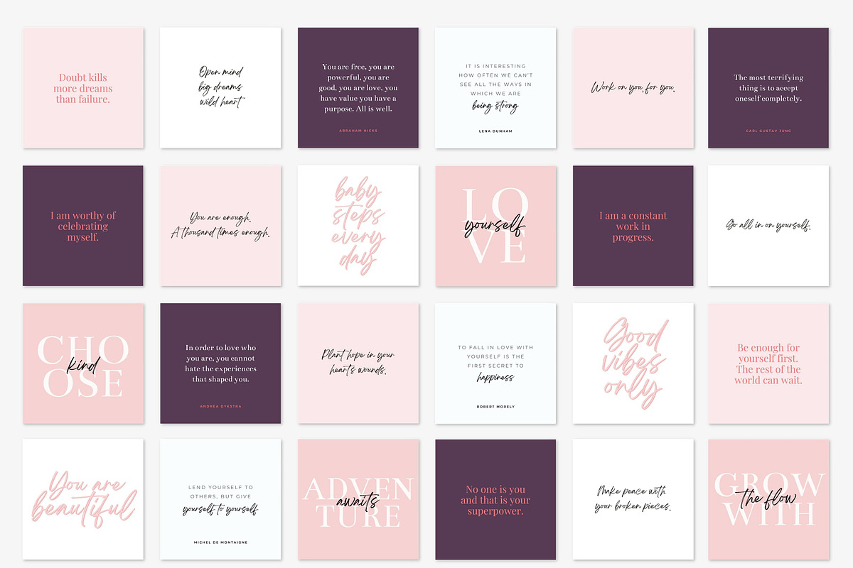 Self Love Quote Templates for Canva, a Social Media Template by DeeBeeDesign (Photo 9 of 10)