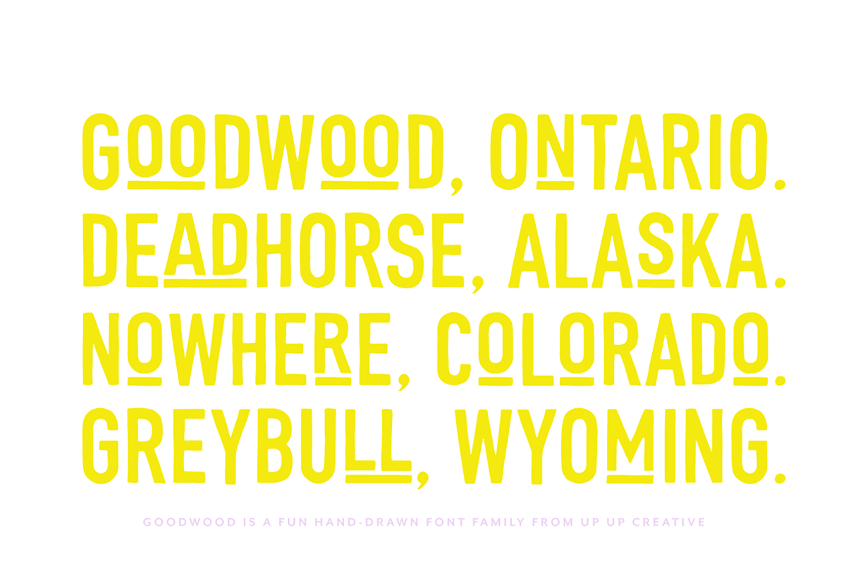 Goodwood Sans Serif Font Family, a Sans Serif Font by Up Up Creative (Photo 7 of 16)