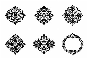 Six floral design elements vectors, an Object Graphic by Billah Hub