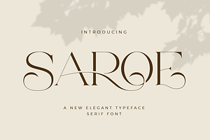 Saroe - Elegant Serif Font, a Serif Font by Aqeel_Art
