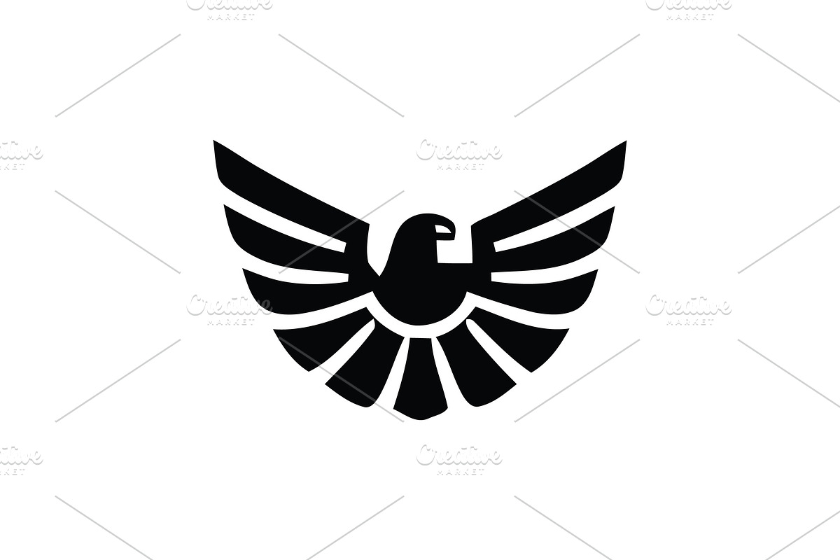 Black Eagle Silhouette Vector Icon, a Branding & Logo Template by Vectorium Studio (Photo 2 of 2)