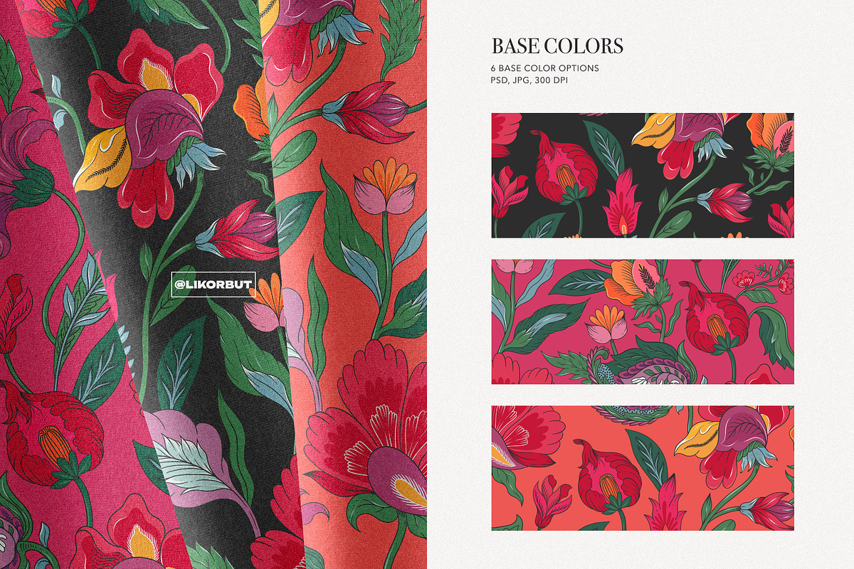 Sari Chintz Asian Ethnic Pattern, a Pattern Graphic by likorbut (Photo 5 of 11)