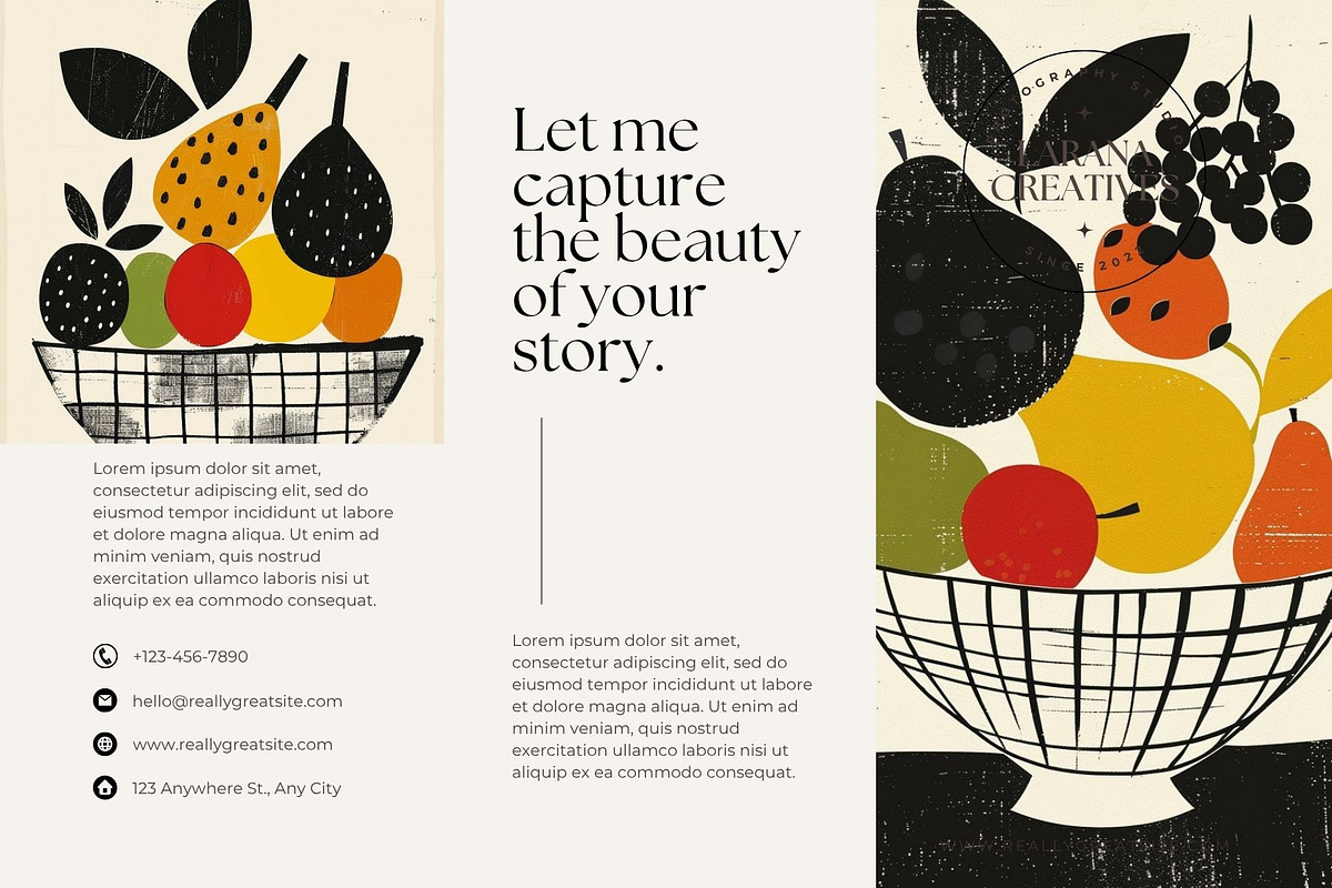 Modern Fruit Art & Layered Clipart, a Wallpaper Graphic by ARTOZEN DIGITAL (Photo 3 of 14)
