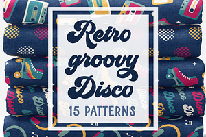 Retro disco groovy patterns