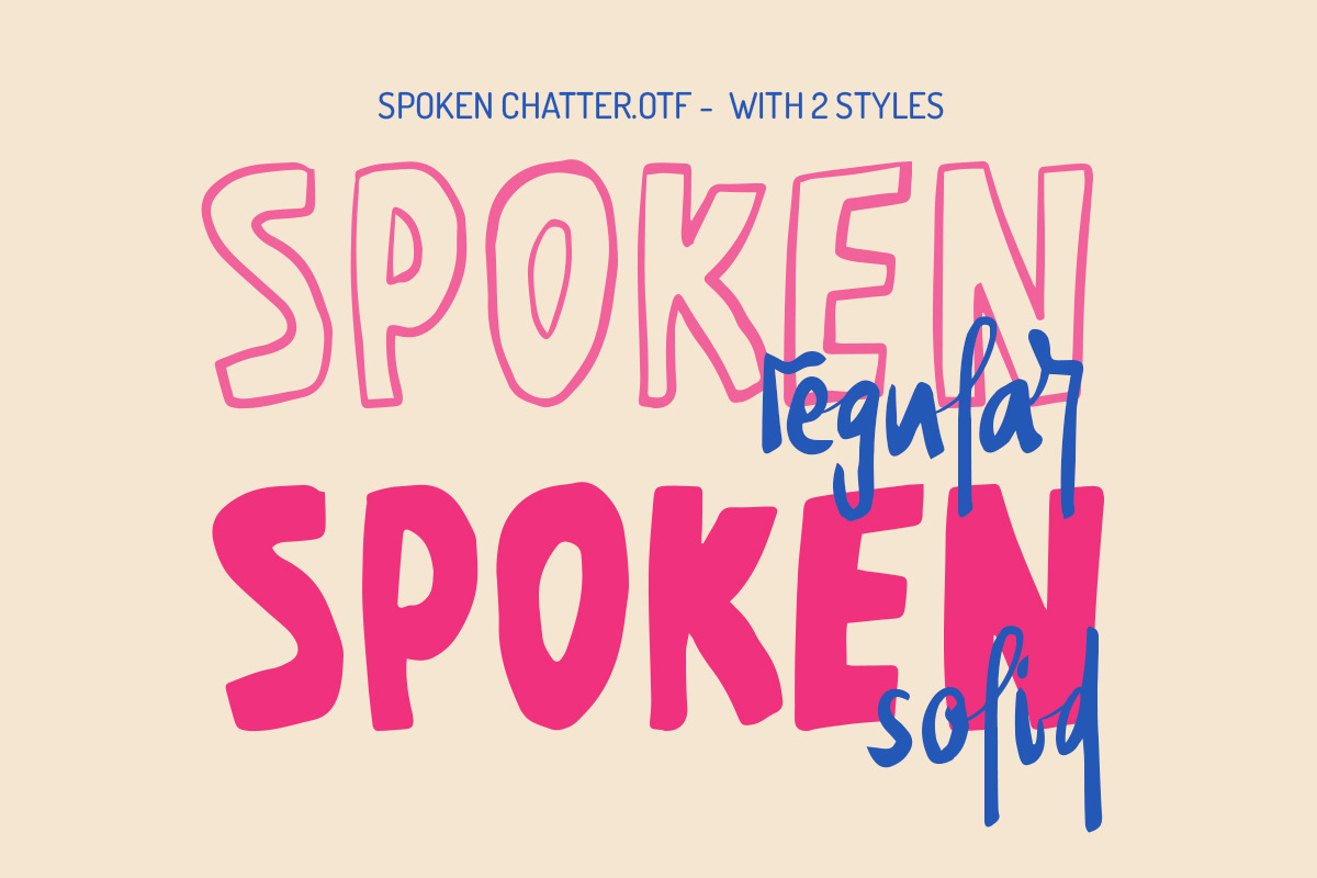 Spoken Chatter Font Duo, a Handwritten Font by Sloulyfe (Photo 5 of 10)