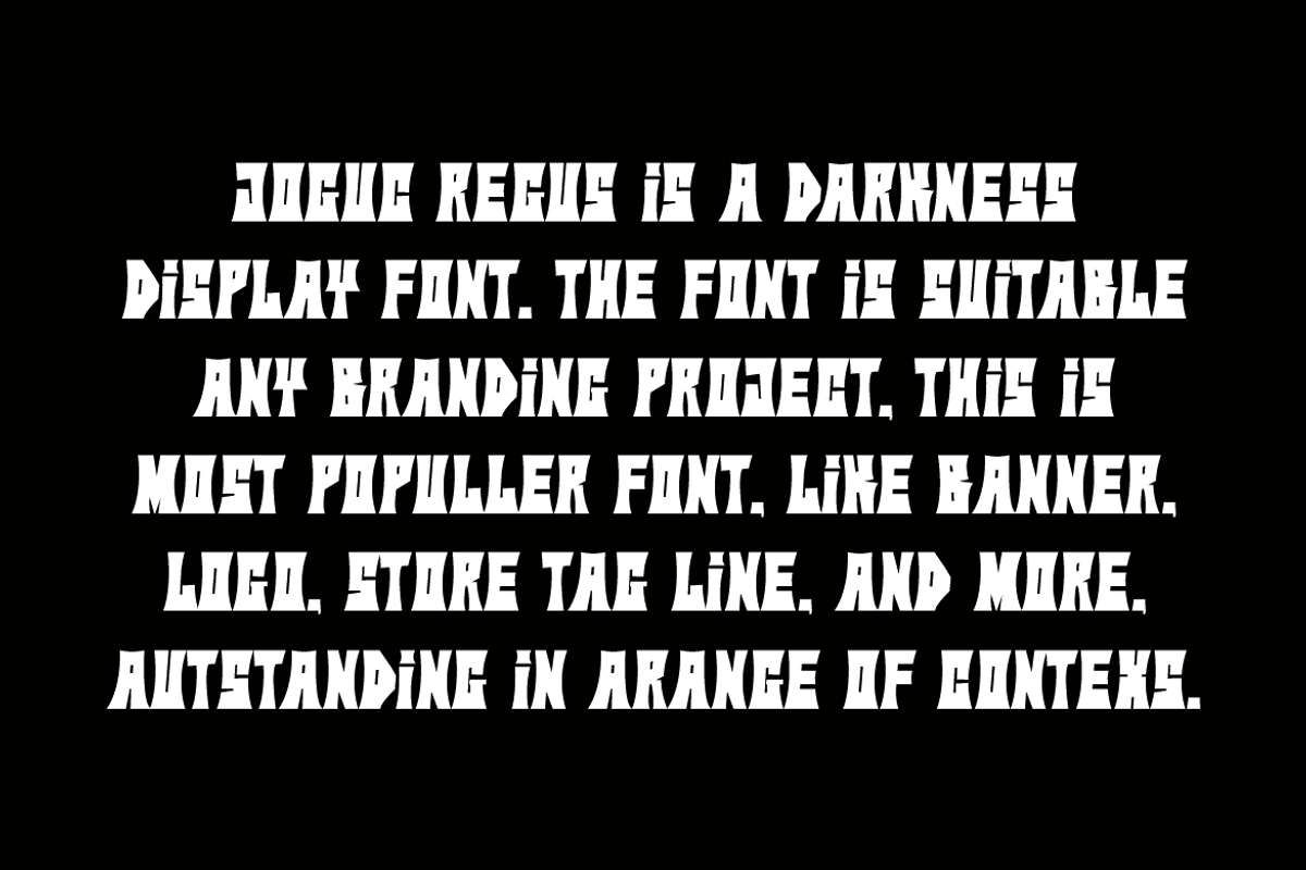 Joguc Regus - Darkness Font, a Blackletter Font by QR Design Studio (Photo 4 of 6)