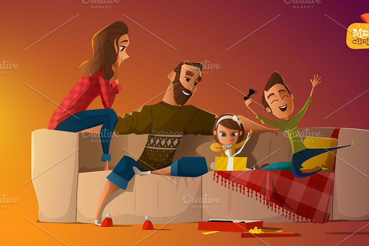 5 Family Illustrations, a Graphic by Drumcheg (Photo 3 of 6)