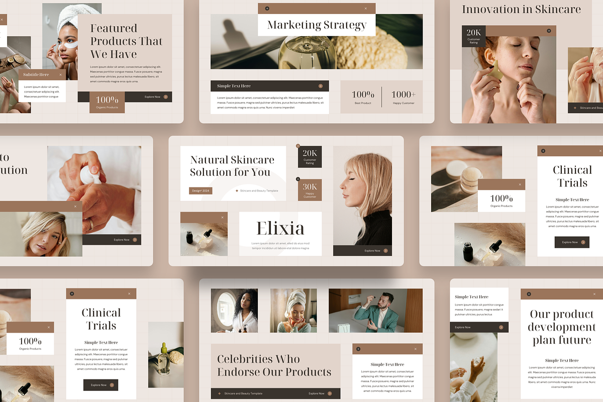 Skincare PowerPoint Template, a Presentation Template by YossyOneStd (Photo 1 of 6)