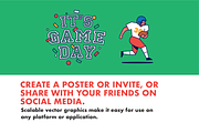 18 Super Bowl Sunday Icons, a Sport Illustration by Hello Mister Frank (Thumbnail 4 of 4)