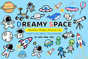 Cute Space Adventure Illustration, an Object Graphic by Housui Patterns (Thumbnail 1 of 6)
