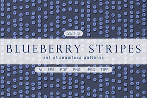 Blueberry stripes- Set patterns