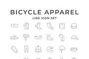Set line icons of bicycle apparel, an Outline Icon by motorama (Thumbnail 1 of 2)
