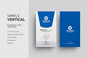 Simple Vertical Business Card, a Business Card Template by Verazo (Thumbnail 1 of 4)