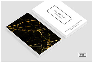 Black & Gold Marble Business Card