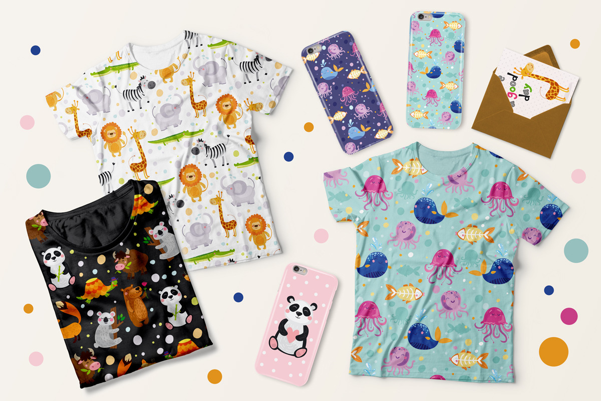 Cute kids set with animals, an Animal Illustration by martynmarin (Photo 4 of 6)