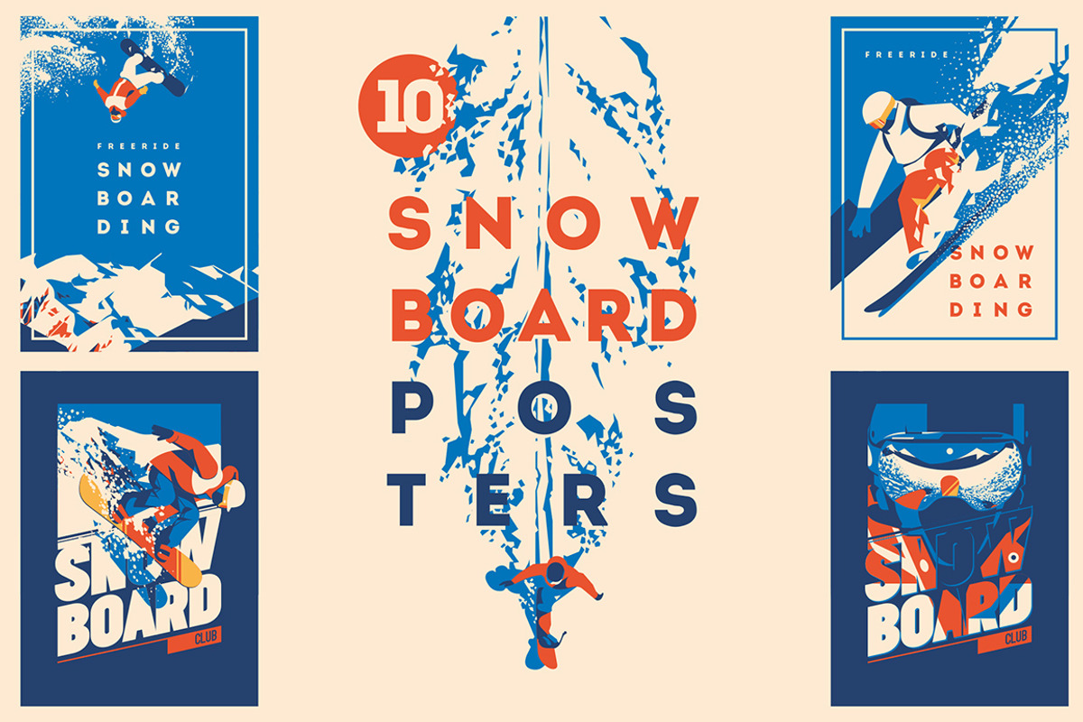 -50% Snowboard Posters&T-Shirt print, a Person Illustration by Alexander Baidin (Photo 1 of 7)