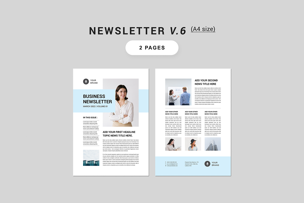 Newsletter Bundle | MS Word & Indd, a Magazine Template by Leaflove (Photo 7 of 10)