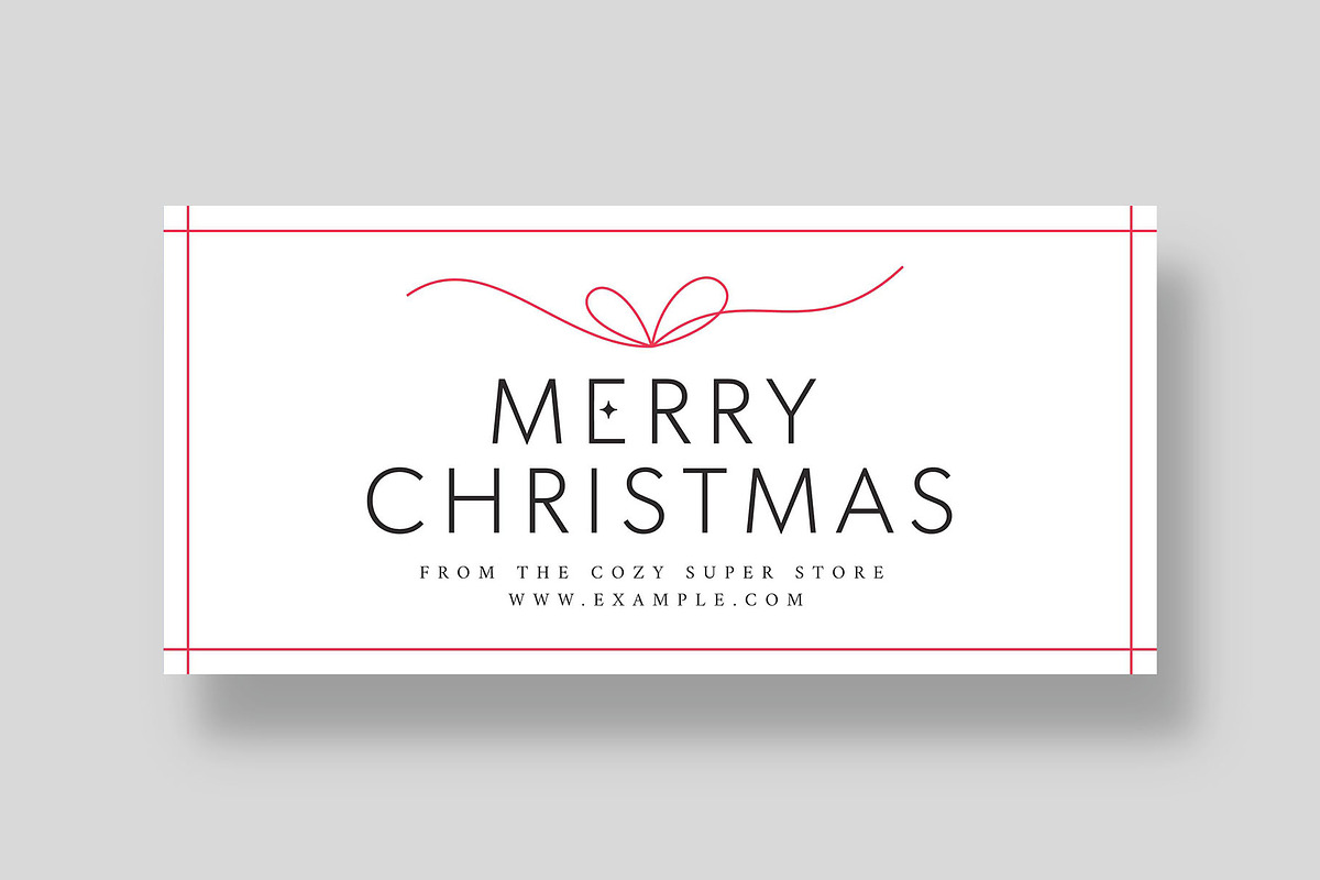 Minimal Christmas Gift Certificate, a Stationery Template by BrandPacks (Photo 3 of 5)