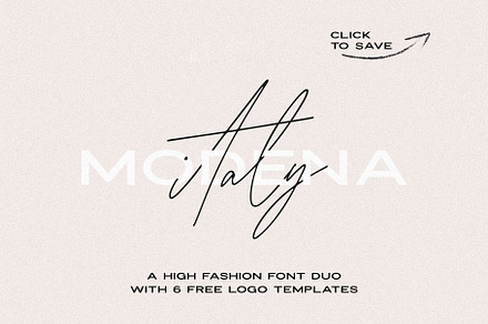 Modena | Duo with 6 Free Logos, a Sans Serif Font by Jen Wagner Co