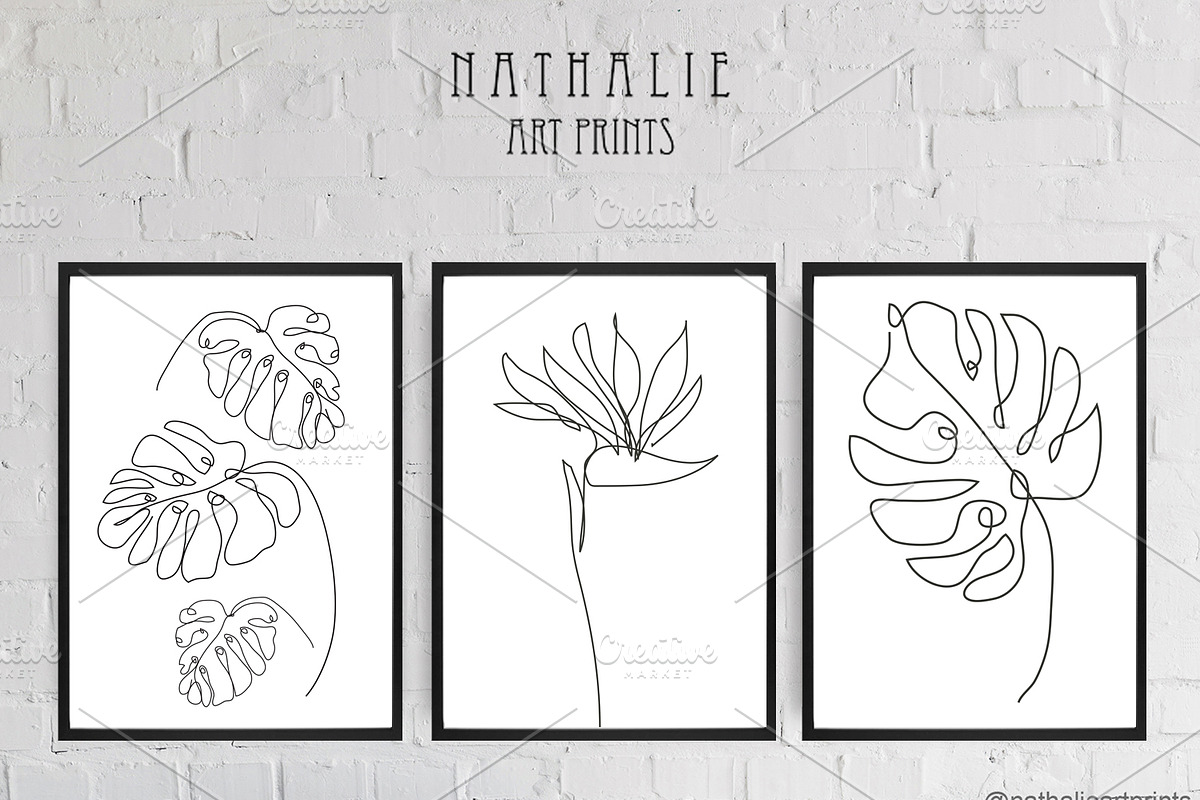 Strelitzia Monstera Digital Prints, a Decorative Illustration by Sunset&Sea Design (Photo 1 of 4)