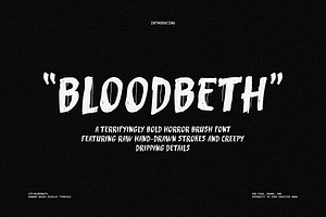 BloodBeth – Horror Brush Font, a Blackletter Font by Typeparties