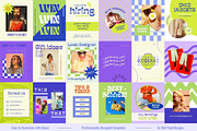 Funky Instagram Post Templates, a Social Media Template by Hell Yeah Designs (Thumbnail 3 of 8)