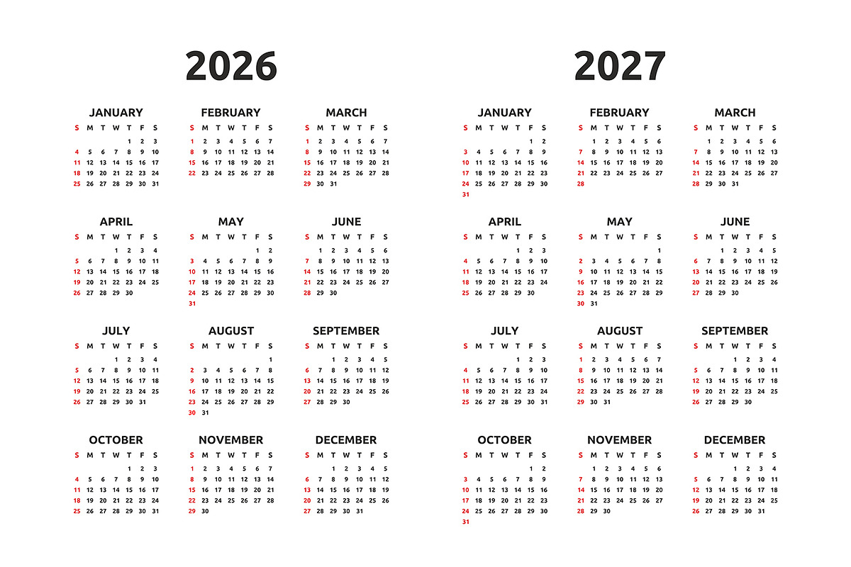 Calendar 2024, 2025 and 2031, an Object Graphic by Volyk (Photo 3 of 5)