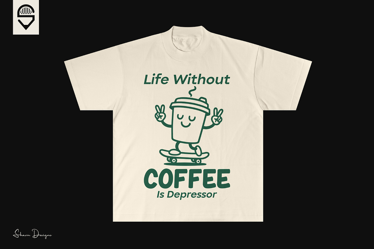 Funny Coffee Cup Skateboarder Design, a Graphic by shaondesigns (Photo 4 of 4)