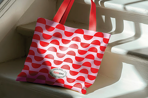Canvas Tote Bag Mockup, a Packaging Mockup by skybluecreative