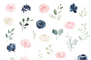 Dusk & Blush Watercolor Clipart Pack, an Illustration by PrettyGrandmillennial (Thumbnail 2 of 13)