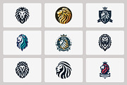 Modern Lion Mascot Logo Bundle, a Branding & Logo Template by Vectorium Studio (Thumbnail 3 of 21)