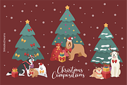 Christmas and New Year dogs clipart, an Illustration by Siriliadka Dreams (Thumbnail 4 of 8)