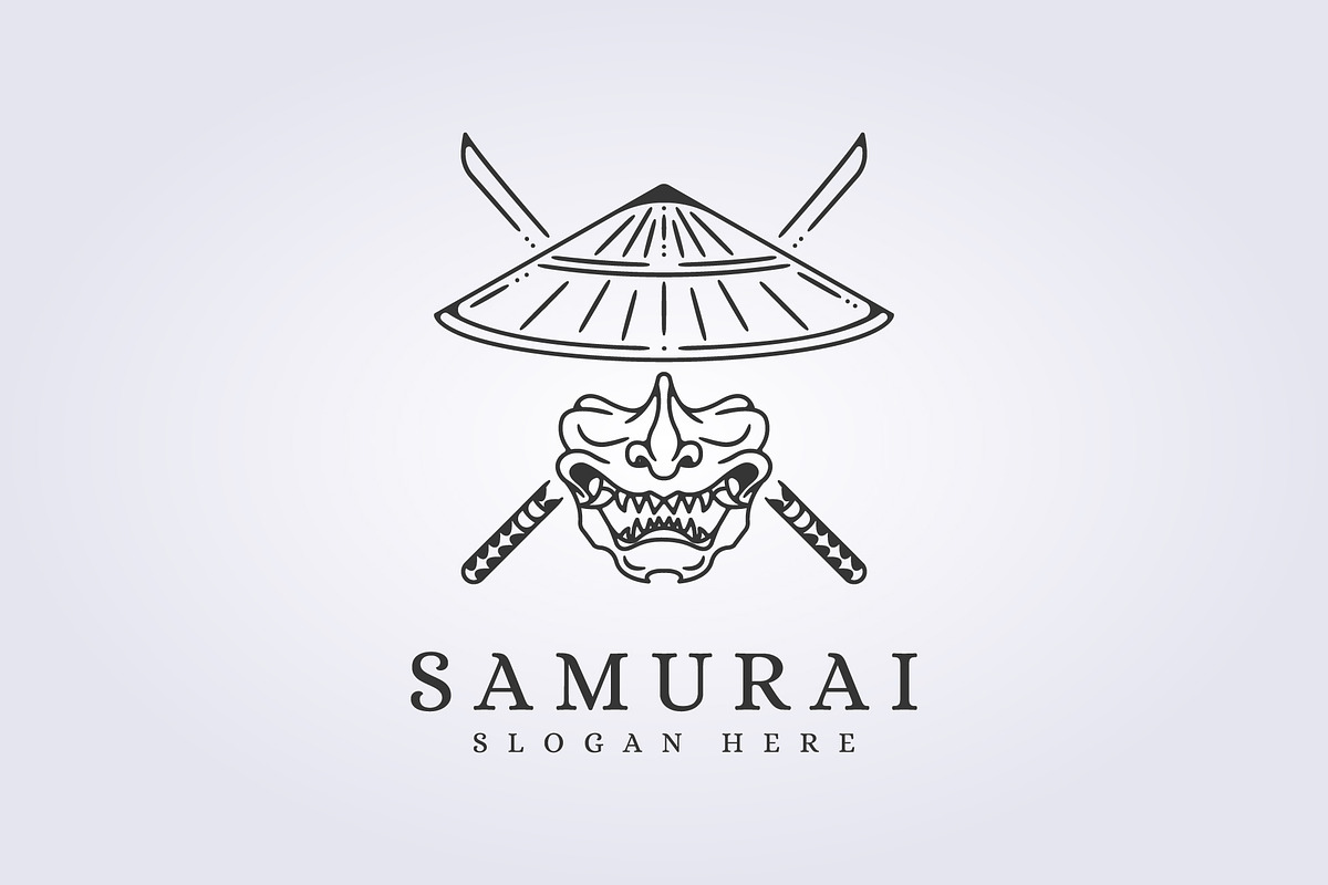japanese samurai wear mask for logo, a Branding & Logo Template by Lodzrov