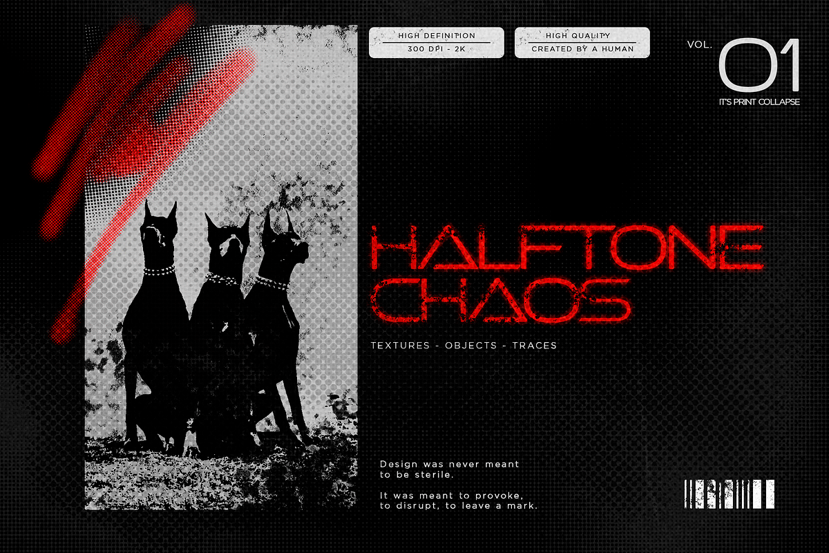 HALFTONE CHAOS - Grunge Texture Pack, a Texture Graphic by BeNone Designs (Photo 6 of 8)