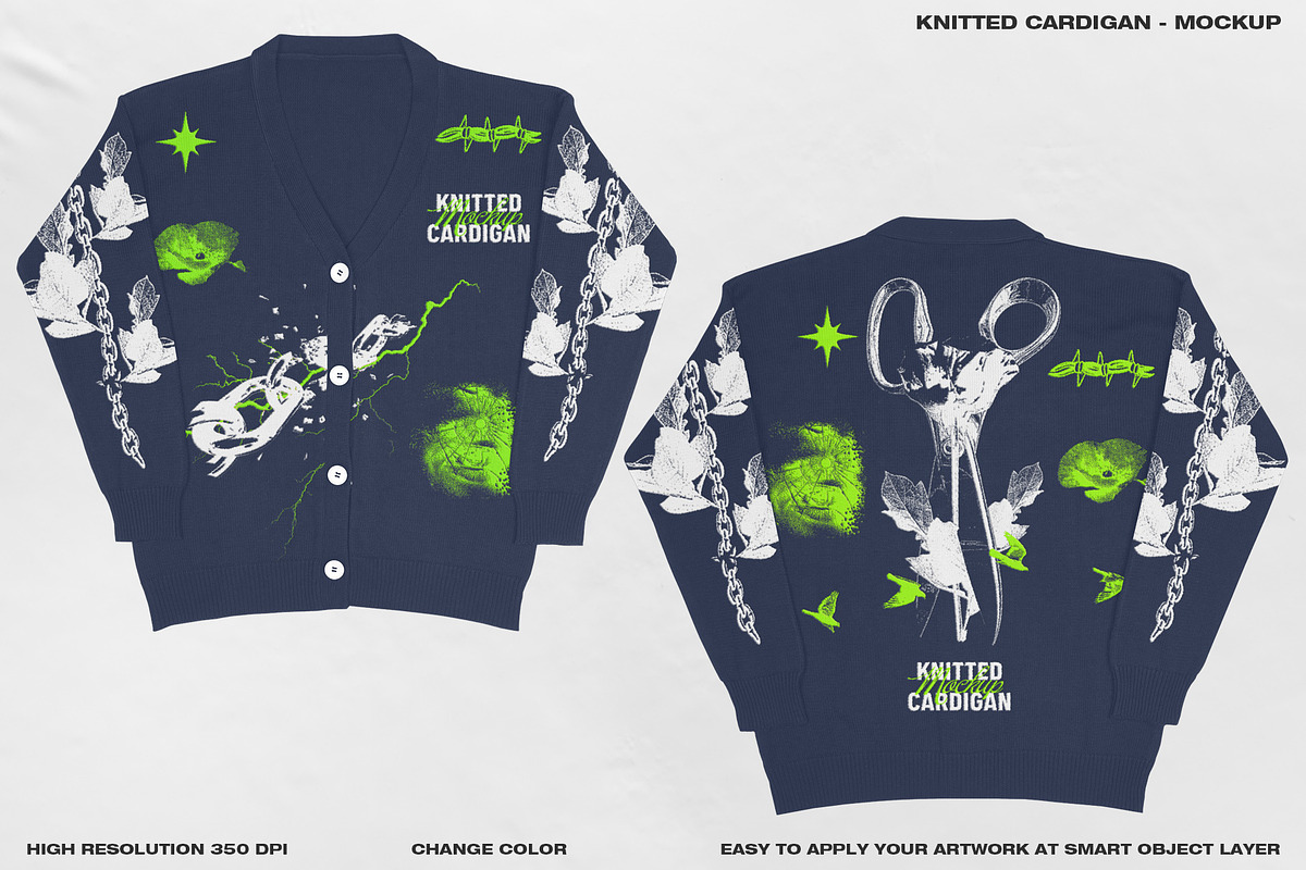 Knitted Cardigan - Mockup, a Hoody Mockup by DaldSgh (Photo 5 of 18)