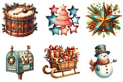 Christmas Watercolor Clipart, an Illustration by Designking (Thumbnail 3 of 5)
