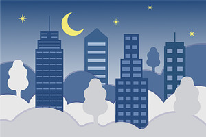 modern cityscape at cloud sky idea, a Decorative Illustration by zyxroun shop