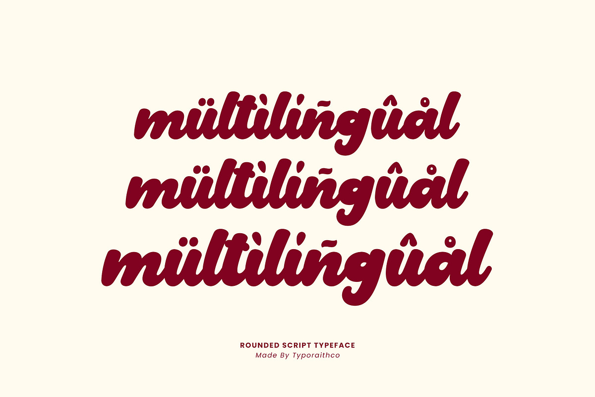 Cattie | Rounded Script Typeface, a Script Font by Typoraith Co (Photo 5 of 10)