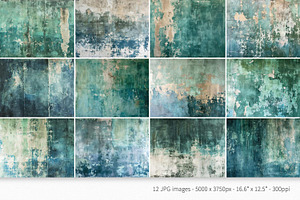 Blue Green Wall Paintings