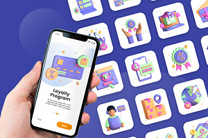3D Animated Digital Commerce Icons
