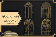Gothic Window Procreate Brushes, a Brush Add-On by Nan'Heidi (Thumbnail 2 of 2)